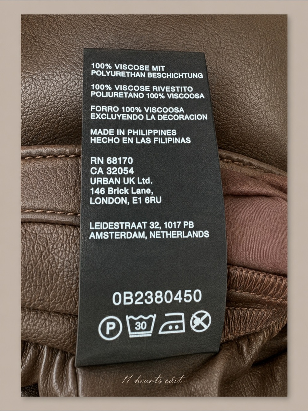 ANTHROPOLOGIE Maeve Faux Leather Pull-On Track Pants NWT Medium - Picture 11 of 11